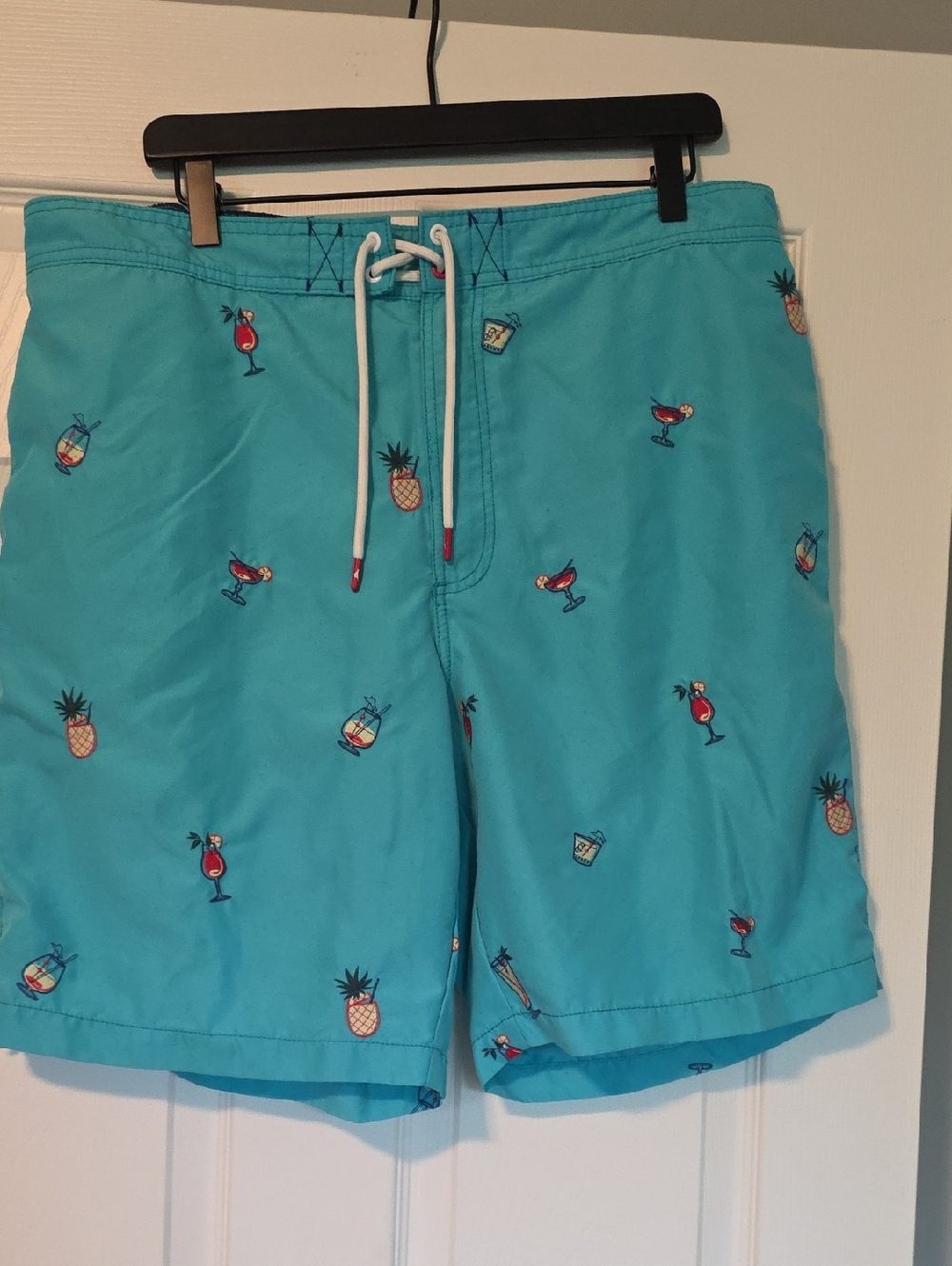 Tommy Bahama Turquoise Tropical Cocktail & Pineapple Swim Trunks